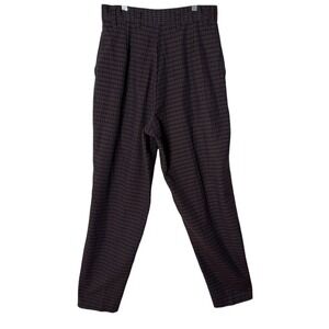 Vintage 80s 90s Mom Pleated High Waisted Plaid Pants Jr Women Size 9 Retro‎